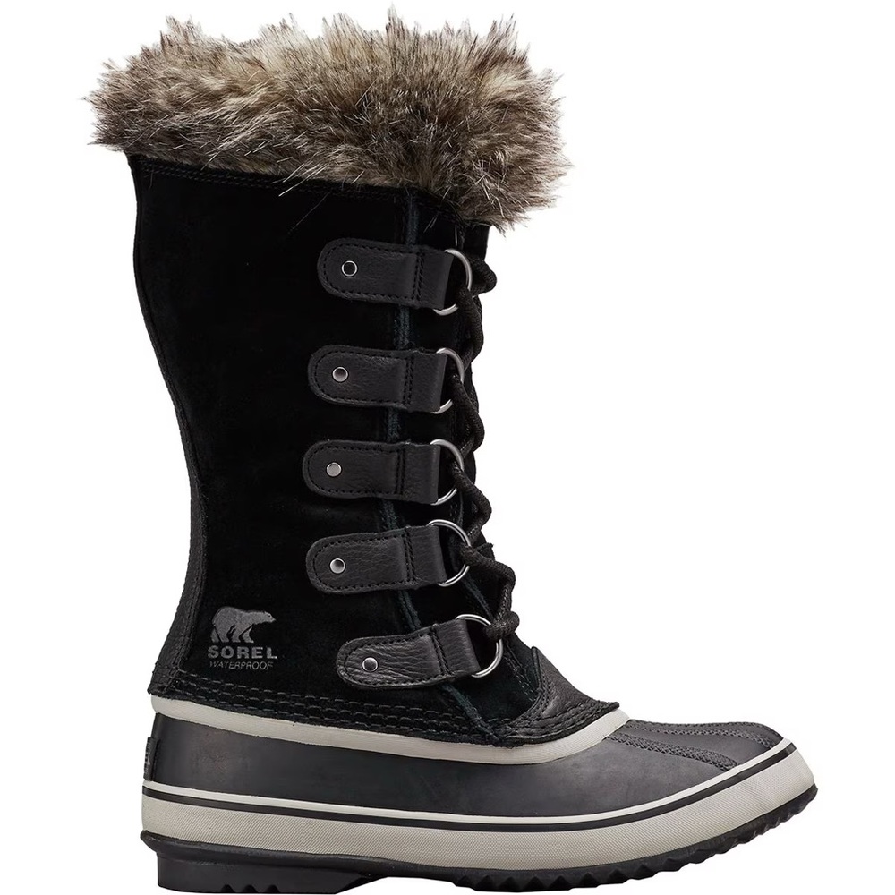 SOREL Joan of Arc Black faux fur Snow boots